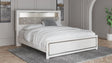 Altyra White King Panel Bookcase Bed front view