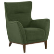 Catala Upholstered High Back Accent Chair in Matcha and Coffee — product view