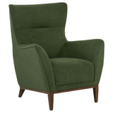 Catala Upholstered High Back Accent Chair in Matcha and Coffee — product view