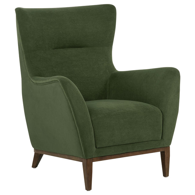 Catala Upholstered High Back Accent Chair in Matcha and Coffee — product view