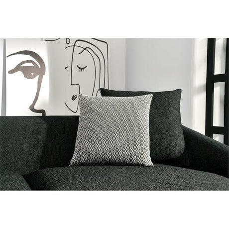 Maison Black 3-Seater Sofa angled side view