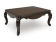 Dark Brown 49.75-Inch Coffee Table — product view