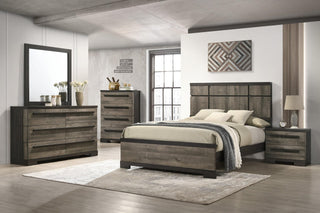 Remington Gray Upholstered Panel Bedroom Set bed main view