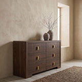 Etienne Walnut 6-Drawer Bedroom Dresser — product image 2