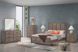 River Brown Upholstered Panel Bedroom Set main view with bed