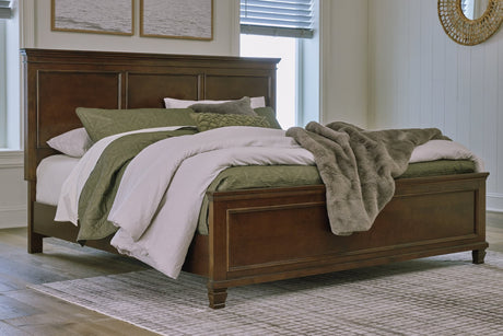 Danabrin Brown King Panel Bed front view