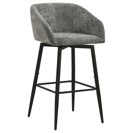 Rainer Charcoal Fabric Upholstered Swivel Bar Chair Set of 2 — product image 2