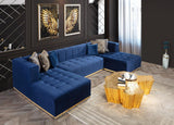 Amelia Gold Coffee Table close-up on wood texture