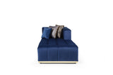 Amelia Navy Velvet Double Chaise Sectional - Ella Furniture