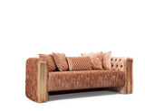 Side perspective of Eleanor Plush Sofa and Loveseat