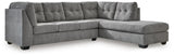 Marleton Gray 2-Piece Sectional with Ottoman — product image 3
