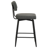 Levine Grey Fabric Upholstered Swivel Counter Chair Set of 2 — product image 8