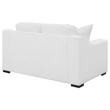 Ashlyn Upholstered Sloped Arm Loveseat White — product image 7