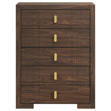 Etienne 5-Drawer Bedroom Chest of Drawers Walnut — product image 3