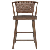 Tallis Woven Leatherette Back Counter Chairs Brown Set of 2 — product image 3