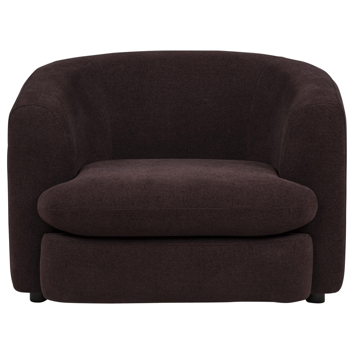 Delroy Stationary Accent Chair in Aubergine Polyester Upholstery — product image 2