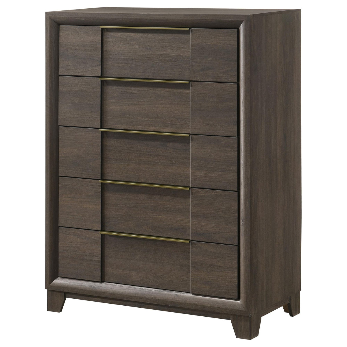 Farre 5-Drawer Chest of Drawers Dark Brown — product image 4