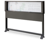 StoreDisplay black queen metal bed frame back view