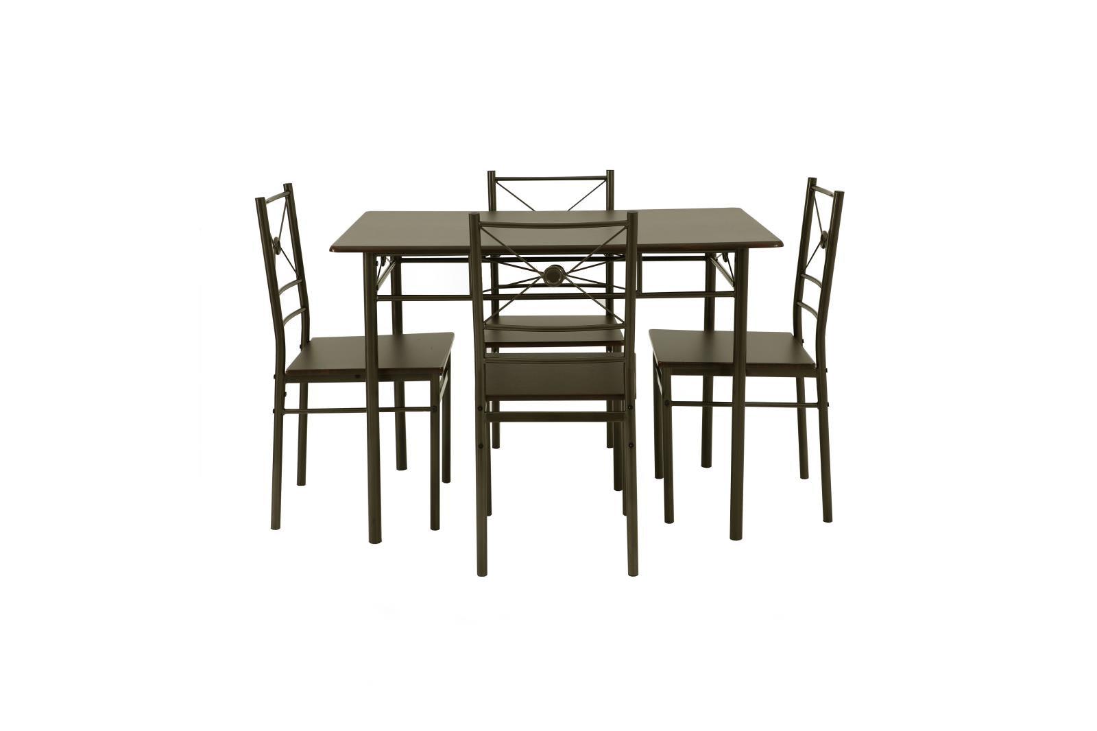 Room setting showing the G100033 dining table and chairs