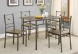 G100033 Walnut Rectangular Dining Room Set main view dining table and chairs