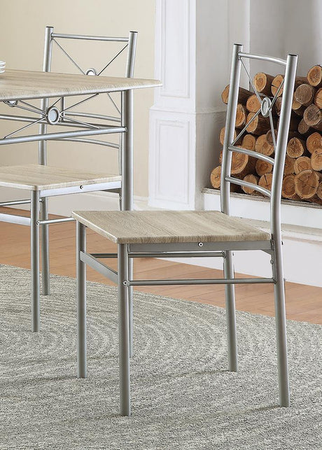 Dining room view of G100035 Taupe Rectangle Dining Set