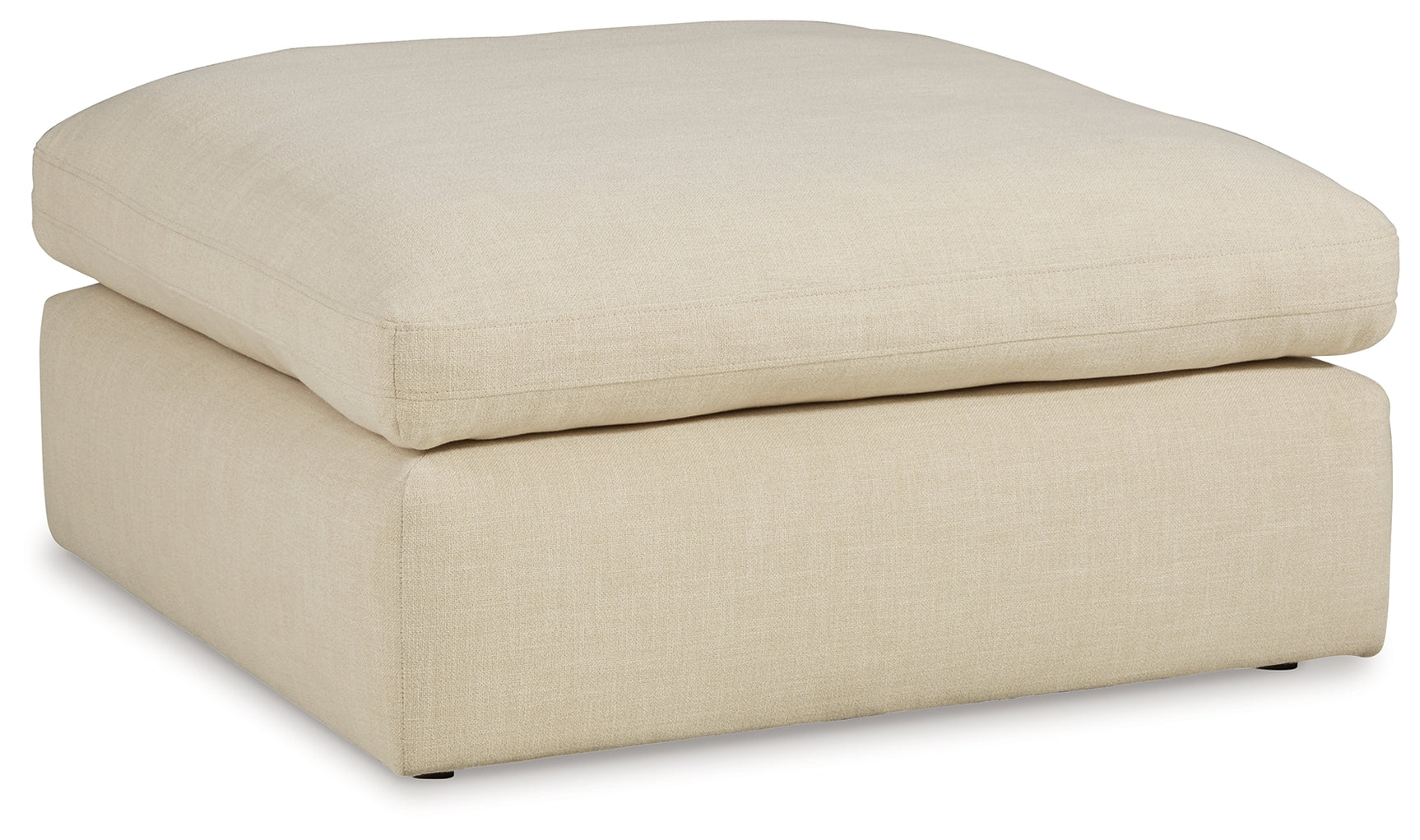 Room setting with Elyza Linen 3-Piece Sectional and Ottoman