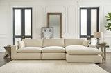 Upholstery close-up on Elyza Linen sectional