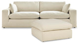Elyza Linen 2-Piece Sectional with Ottoman - image 2