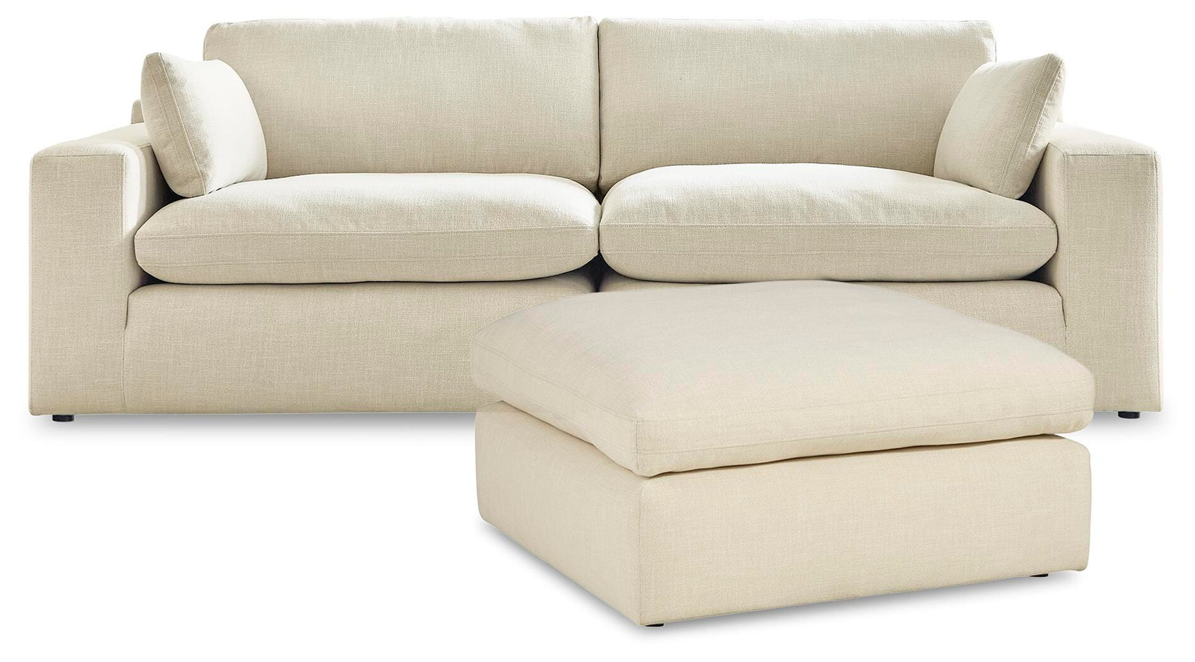 Elyza Linen 2-Piece Sectional with Ottoman - image 2