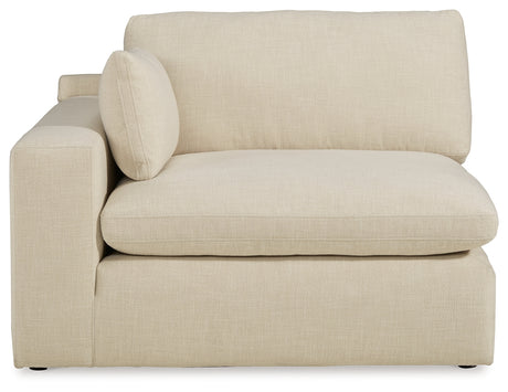 Head-on room view of Elyza Linen 3-Piece Sectional