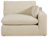 Close-up main view of Elyza Linen 2-Piece Sectional Sofa with Ottoman
