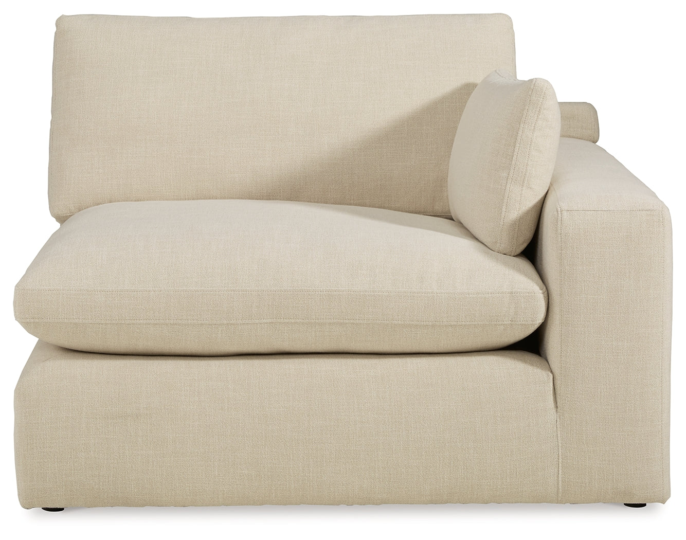 Close-up main view of Elyza Linen 2-Piece Sectional Sofa with Ottoman