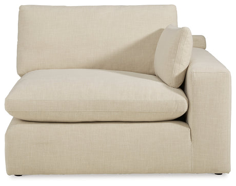 Close-up main view of Elyza Linen 2-Piece Sectional Sofa with Ottoman