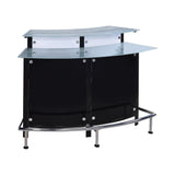 Close-up of Keystone Bar Unit black and white acrylic panels