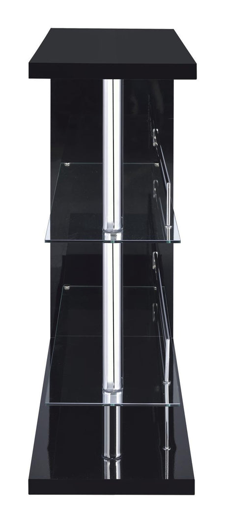 Prescott bar unit showing chrome metal frame