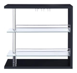 Prescott bar unit with stemware racks and guardrails