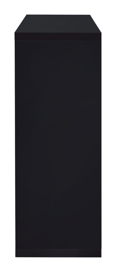 Prescott bar unit side angle showing glossy black finish