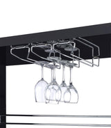 Prescott bar unit storage shelves filled with bottles and glasses