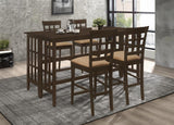 Two Gabriel Upholstered Counter Height Stools side by side, front view