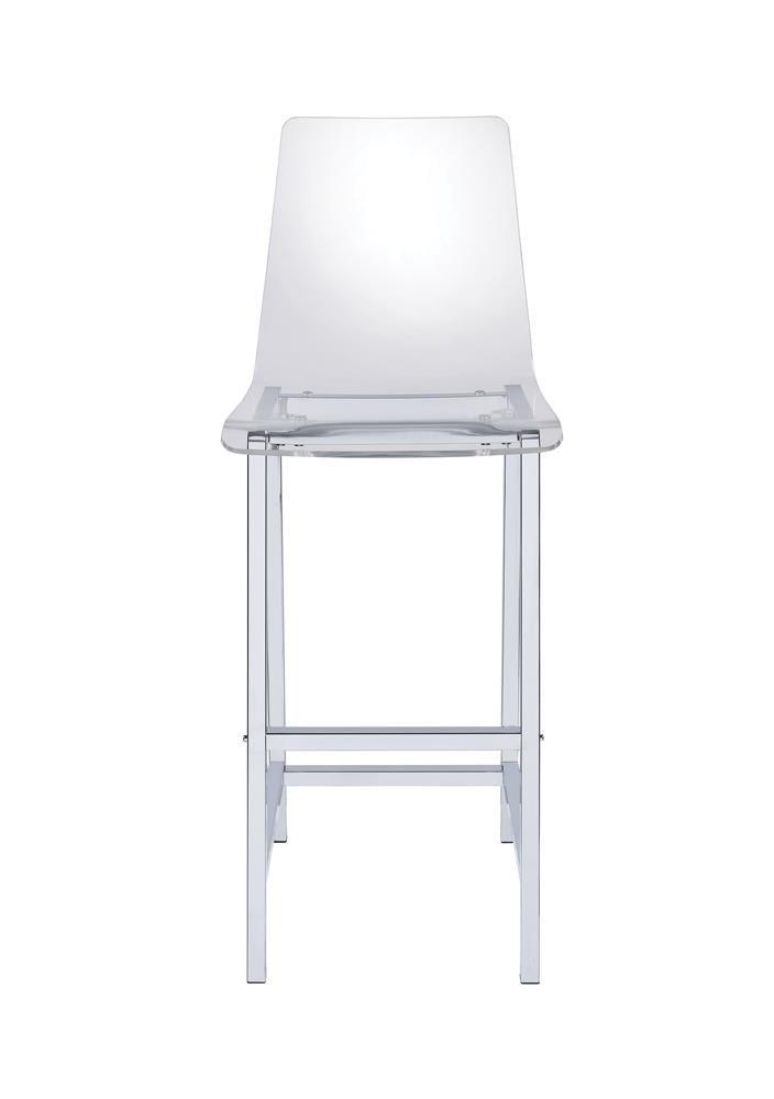 Back view of clear acrylic backrest
