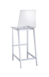 Chrome legs with plastic glides detailed view