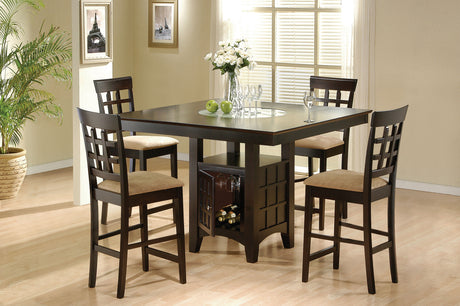 Detail view of Gabriel Cappuccino dining chair
