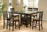 Side view of Gabriel Cappuccino Square Counter Height Dining Set