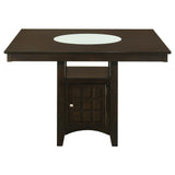 Gabriel Cappuccino square dining table with 8 chairs - main view