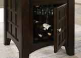 Main view of Gabriel Cappuccino dining table and upholstered chairs