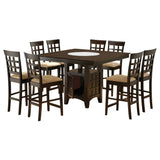 Main view of Gabriel Cappuccino Square dining set with 8 chairs