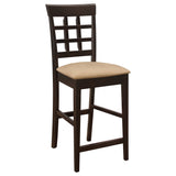 Detail view of dining chair upholstery