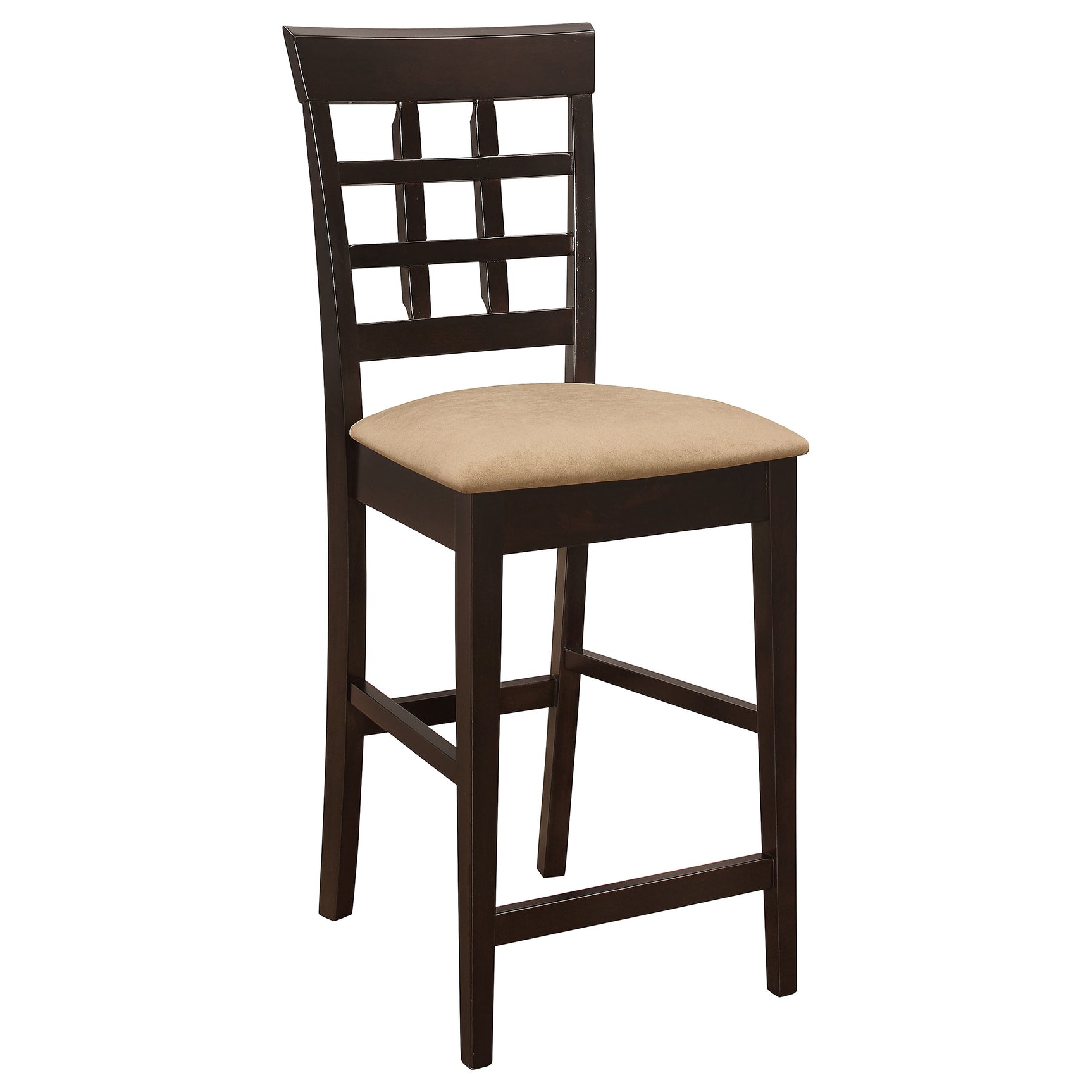 Detail view of dining chair upholstery