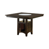 Gabriel Storage Counter Height Table cappuccino finish front view
