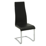 Montclair black high back dining chairs set of 4 front view